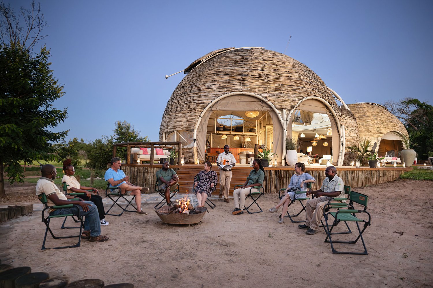 Ila Safari Lodge's solar-powered Infinity Boma on the Kafue River